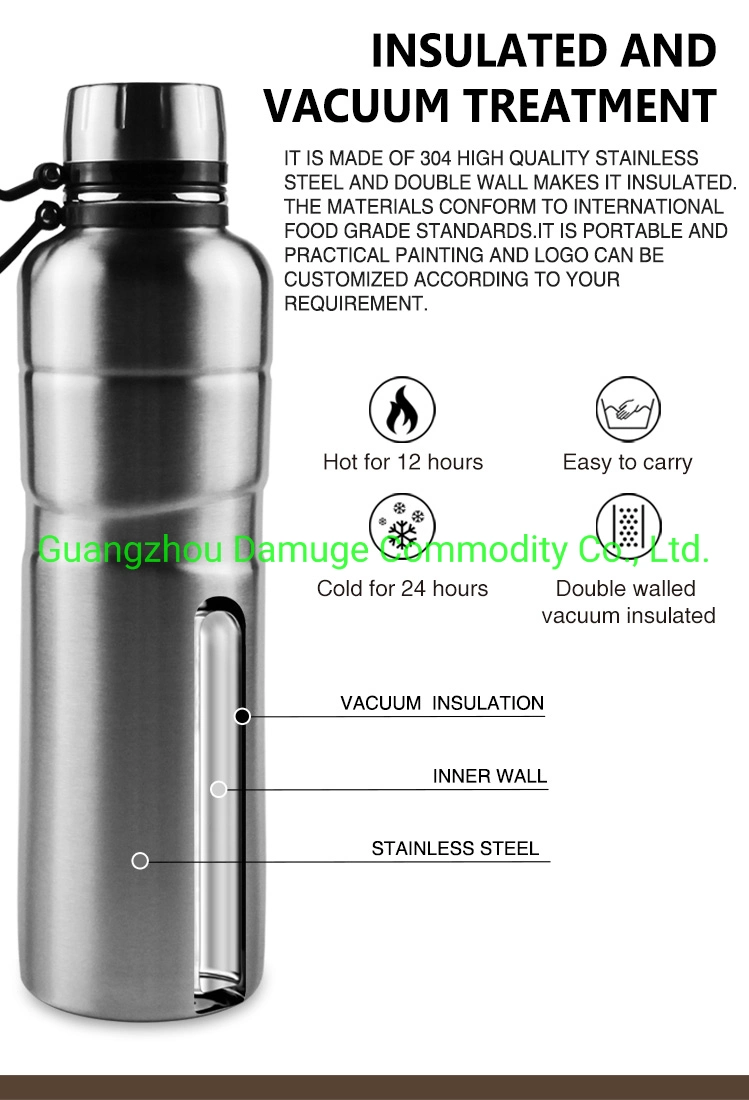 750ml High Quality vacuum Double Wall Insulated Stainless Steel Water Bottle Vacuum Flask