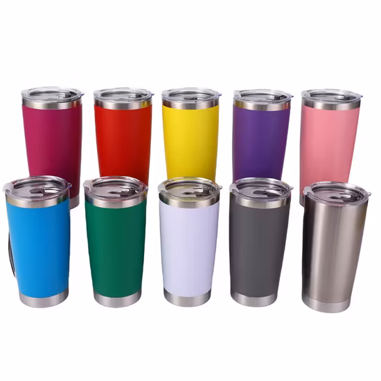 Wholesale Outdoor Travel Coffee Mug Double Wall Vacuum Insulated 20 Oz 30 Oz Beer Tumbler Insulated Stainless Steel Tumbler