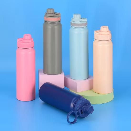 Boccetta per vuoto per bottiglia d'acqua in acciaio inossidabile isolata a doppia parete da 750 ml di alta qualità