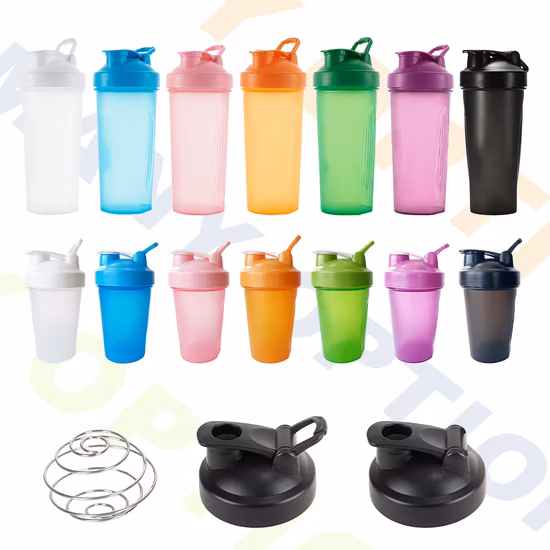 Shaker proteico per bottiglia d'acqua sportiva senza BPA da 750 ml Stampa personalizzata del logo per la palestra