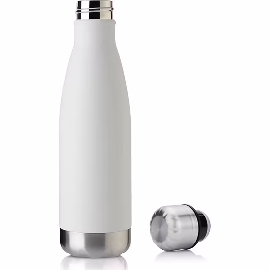 Borraccia sottovuoto da 500 ml a forma di cola, fitness, sport, bottiglia d'acqua in acciaio inossidabile 304